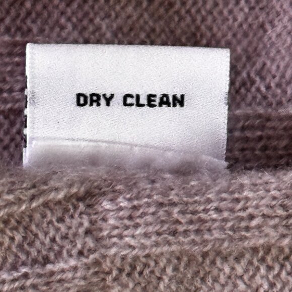 The Cashmere Project AOS One Size Poncho Oatmeal Cowl Neck Rib Knit - Picture 6 of 7